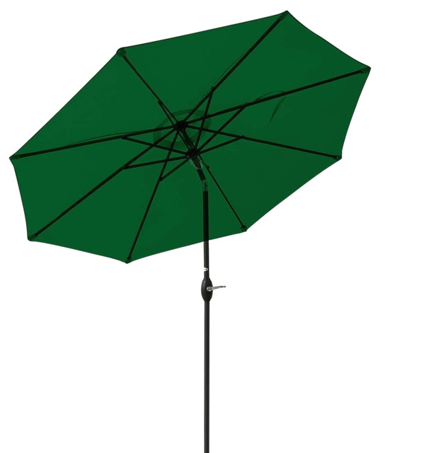 Patio Umbrella 9 Aluminum Outdoor Table Market Umbrellas With Tilt 8 Ribs Contemporary Outdoor Umbrellas By Myfun Corp