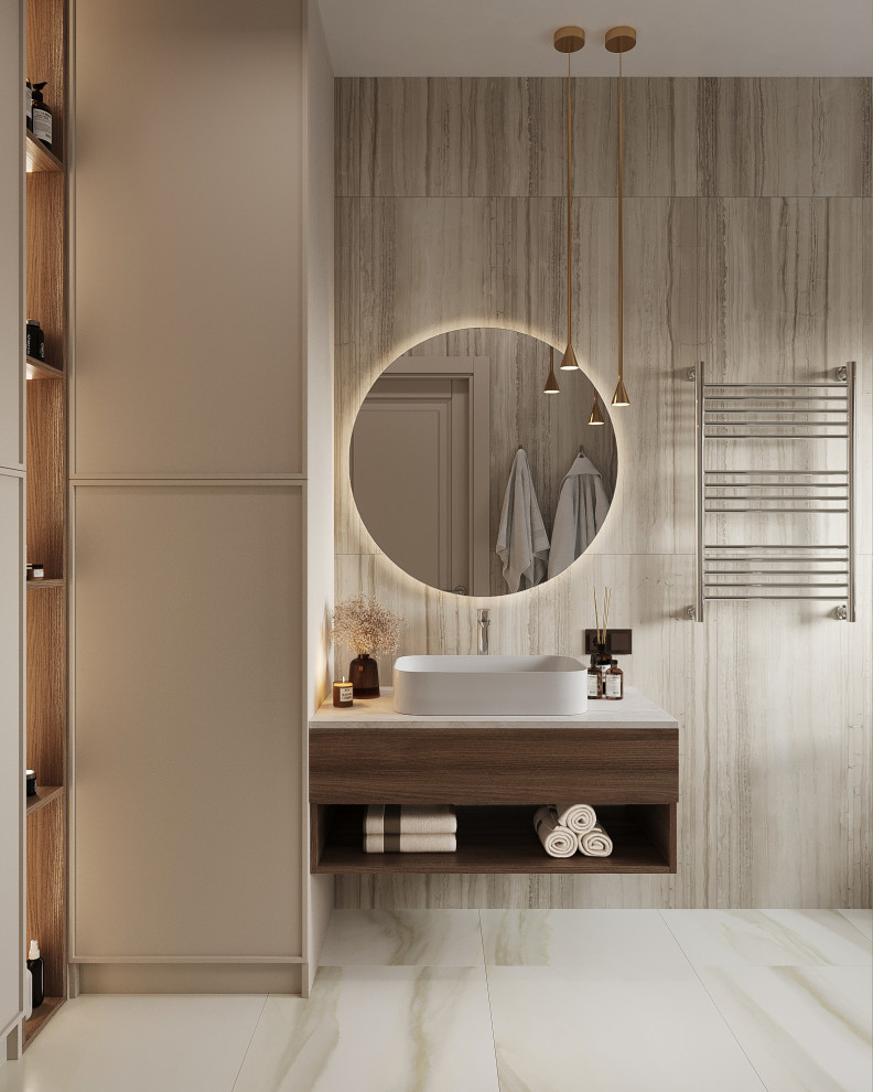 Душевая с окном в частном доме г. Казань