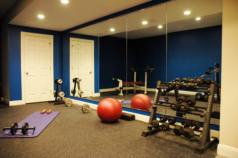 This is an example of a home gym in Milwaukee.