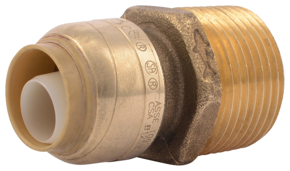 SharkBite® U116LFA Lead Free Reducing Connector, 1/2" x 3/4" MNPT