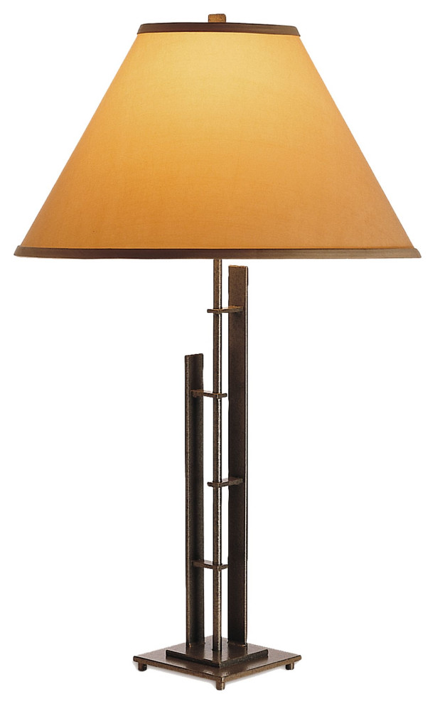 Hubbardton Forge 268421-1183 Metra Double Table Lamp in Soft Gold