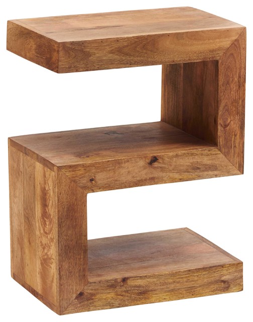 Santiago Light Mango Wood S Shaped Display Unit