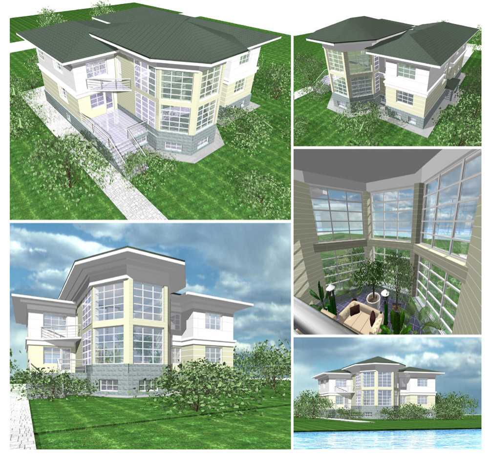 Эскизные проекты коттеджей в Свердловской области