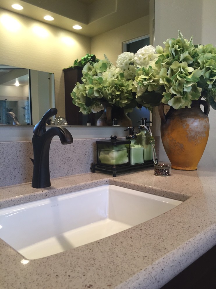 Large transitional bathroom photo in Phoenix