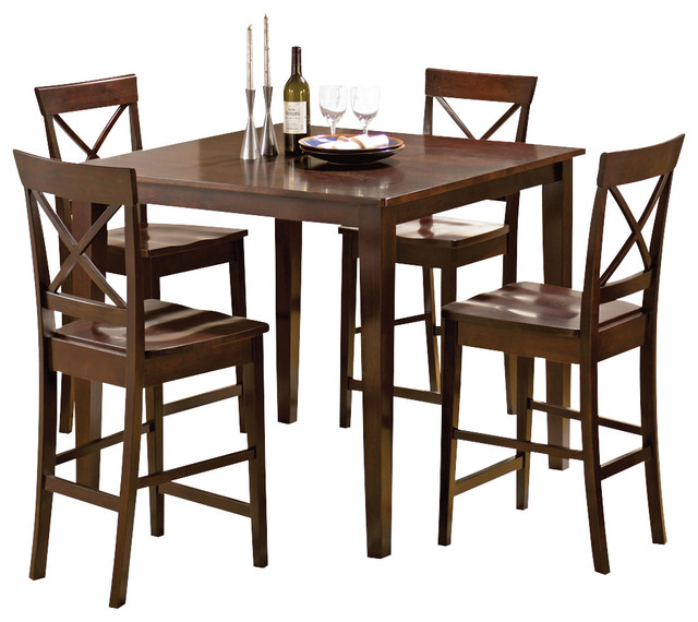 Steve Silver Company Cobalt 5 Piece Counter Height Steve Silver Cobalt 5 Piece Counter Height Table Set In Espresso Of