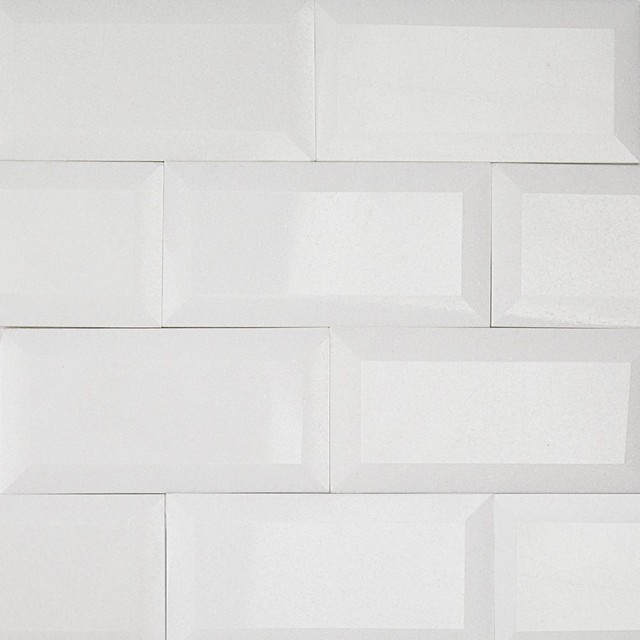 Beveled Edge Subway Backsplash Tile White Gloss 3 X6 Contemporary Wall And Floor Tile By World Of Interiors Beveled Edge Subway Backsplash Tile Whi Houzz