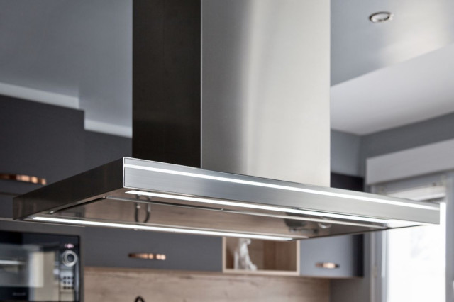 Rose Gold Handle Kitchen contemporary-koek