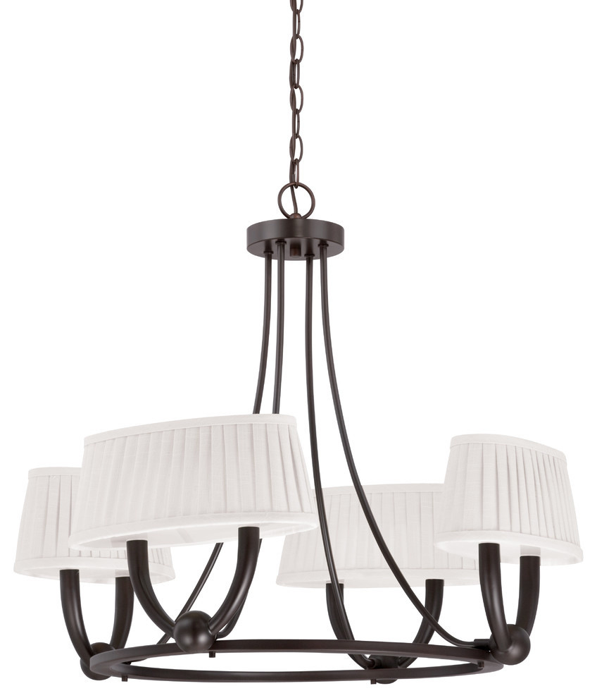 Nuvo 4Light Kent Chandelier LED Light Fixture, Copper Espresso