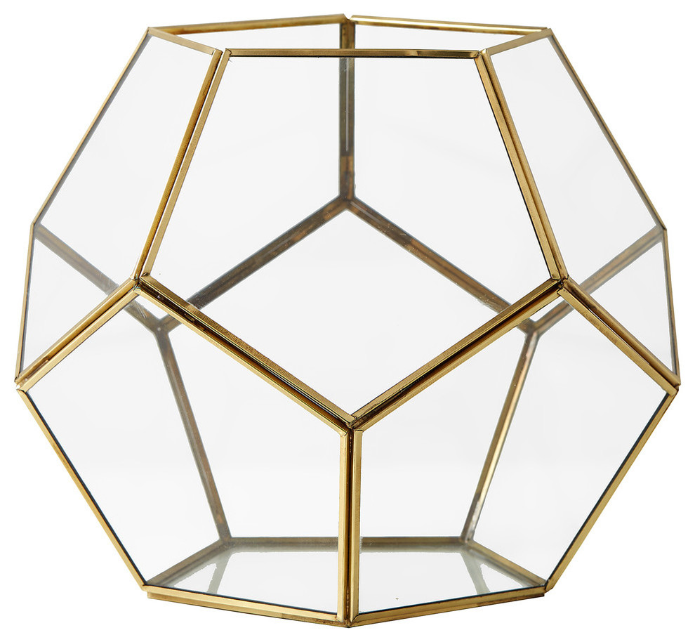 Large Clear Glass Candleholder Contemporary Candleholders