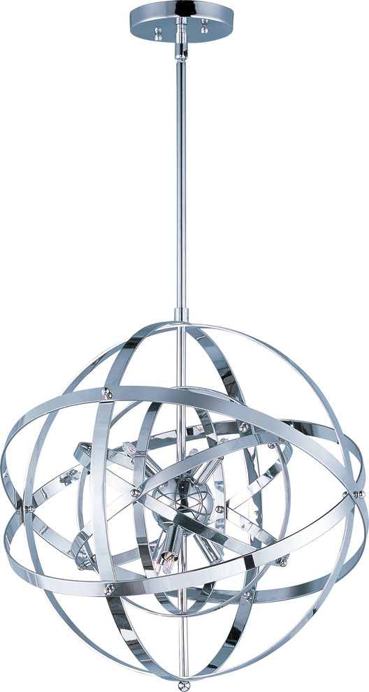 Maxim Lighting Sputnik 6 Light Single Pendant in Polished Chrome