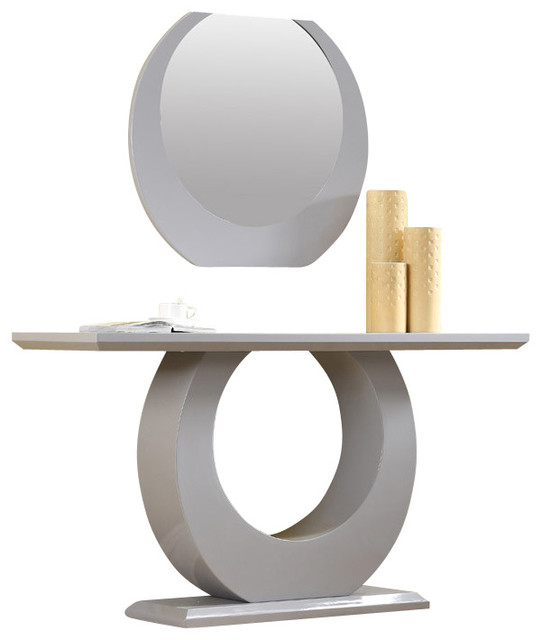 plain modern white console table high gloss in design decorating