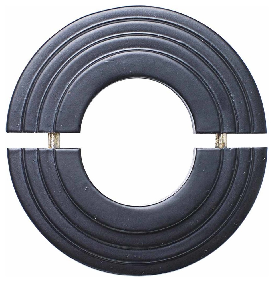 Black Radiator Pipe Flanges Aluminum Escutcheon Ring Plate 1.69" ID 3" OD Traditional