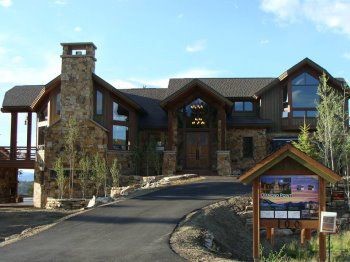 Mountain style home design photo in Orange County