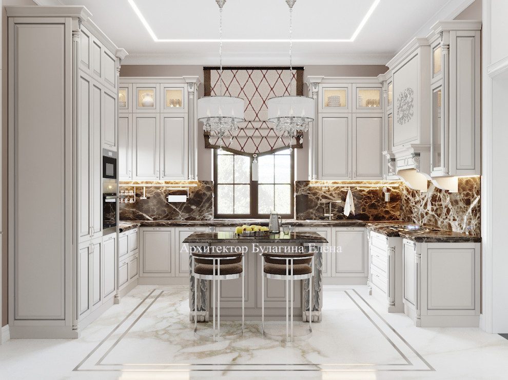 Кухня-столовая с загородном доме