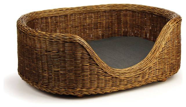 rattan dog basket