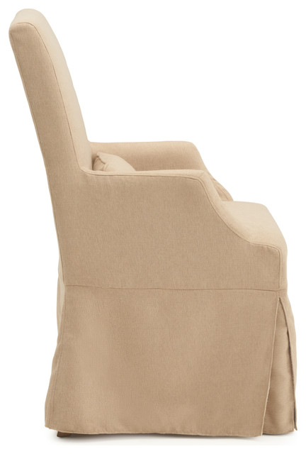 Astrid Slipcover Dining Arm Chair Beige By Rst Brands Astrid Slipcover Dining Arm Chair Beige By Rst Brands