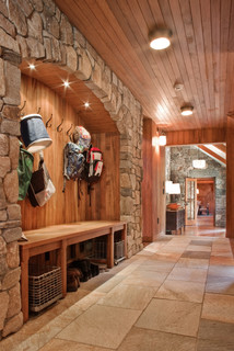 entance hall/mudroom - rustic - entry - boston - by