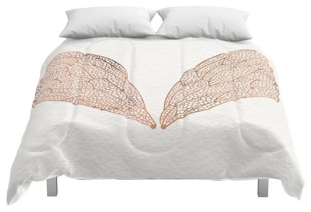 Cicada Wings In Rose Gold Comforter Contemporary Comforters