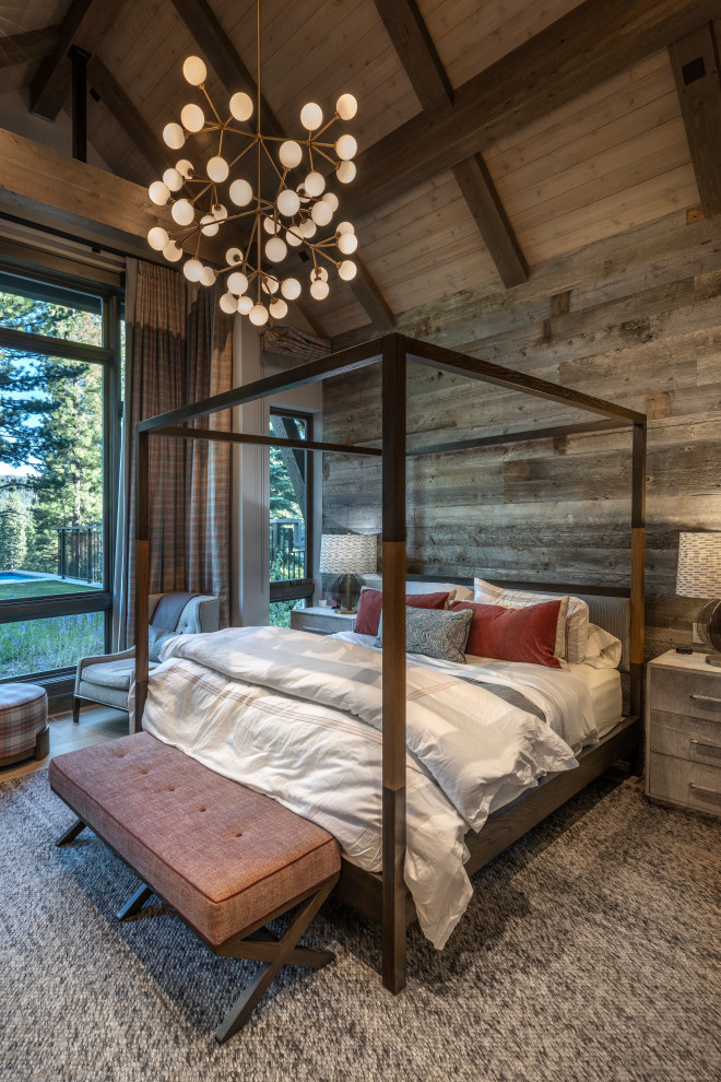 Mountain style bedroom photo in Sacramento