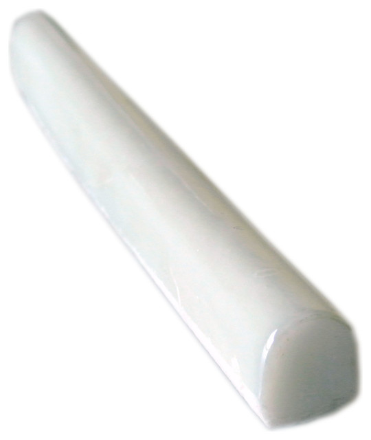 White Ceramic Pencil Trim Tile Glass Moonglare White Glass Tile Pencil Moonglare Contemporary Accent