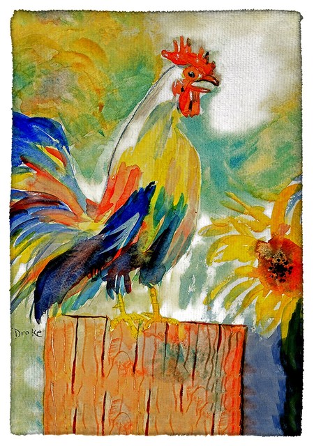 Betsy Drake Betsy's Rooster Kitchen Towel