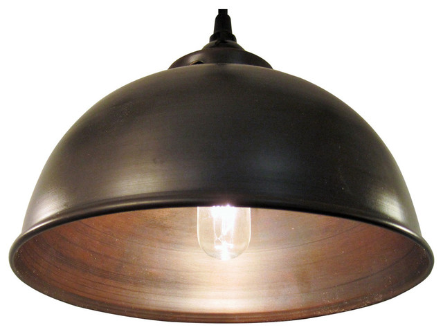 Metal Oil Rubbed Bronze Dome Pendant Light