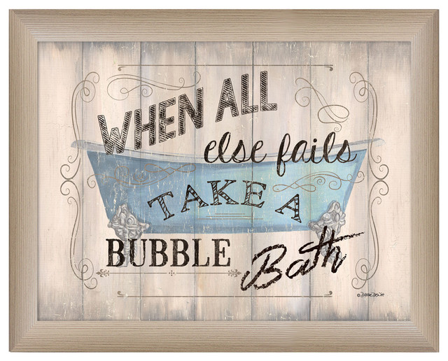 Art Print Framed or Plaque by Debbie DeWitt Take a Bubble Bath DEW396