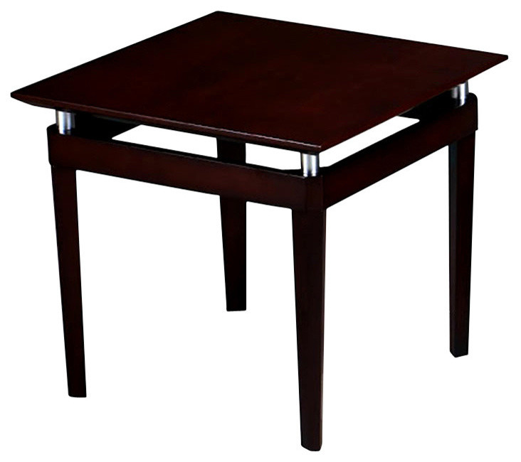 Mayline Napoli Square End Table in Mahogany