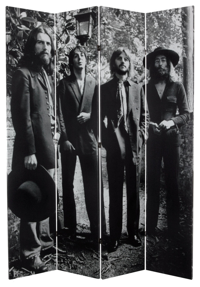 7 ft. Tall Double Sided The Beatles Final Photo Shoot Canvas Room Divider