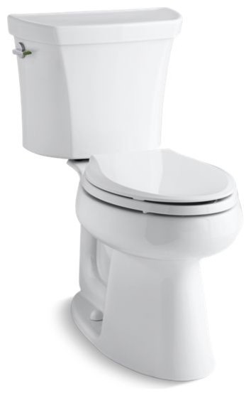 Kohler Highline 2-Piece Elongated Dual-Flush Toilet w/ Left-Hand Lever, White
