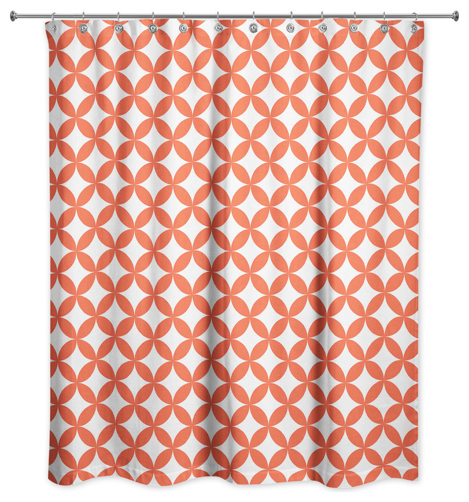 Red Diamond Pattern Shower Curtain Contemporary Shower Curtains