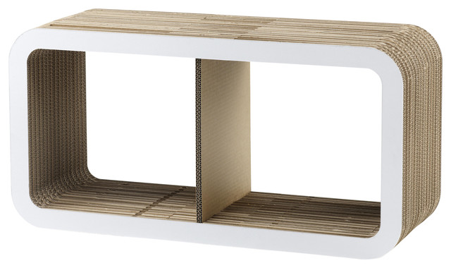 Moretto Double Shelving Unit, White