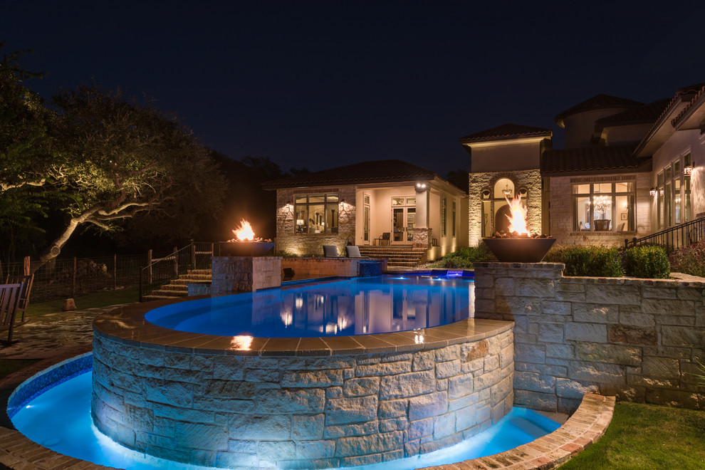Transitional pool photo in Austin