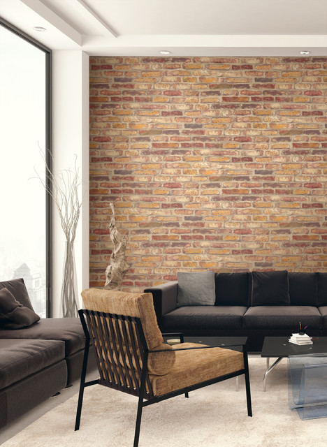 NextWall Faux Rustic Red Brick Peel and Stick Wallpaper - Farmhouse ...