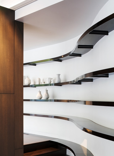 Curved House contemporaneo-corridoio