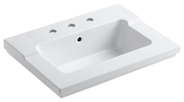 Kohler K-2979-8 Tresham 25 7/16" Drop In Vitreous China Vanity - White