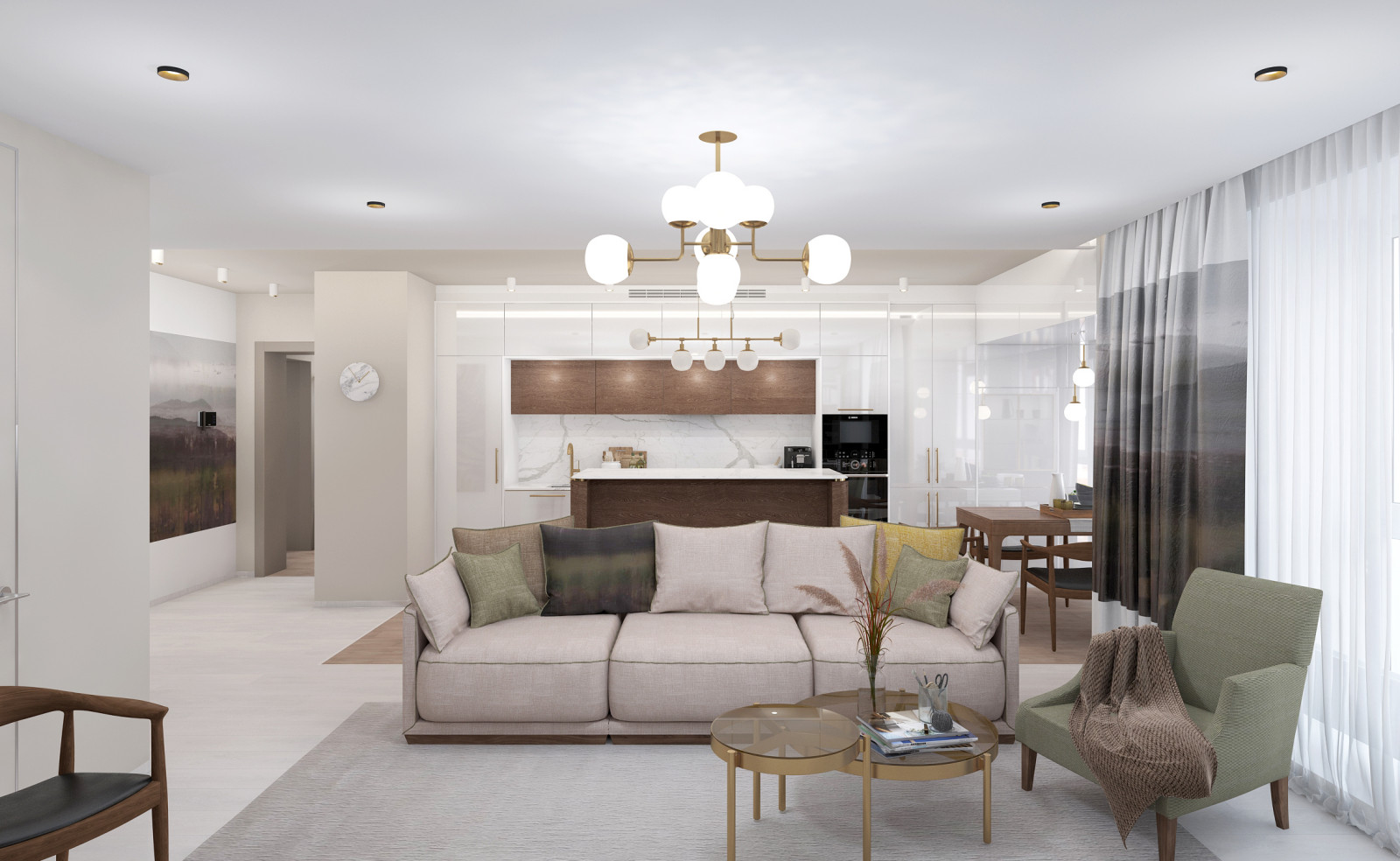 Четырех комнатная квартира 117 м.кв.