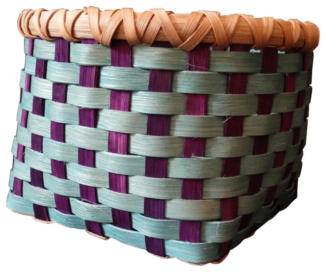 Small Hand Woven Basket Contemporary Baskets by Color Basket Studio
