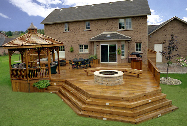 Large deck projects. contemporary-terrace