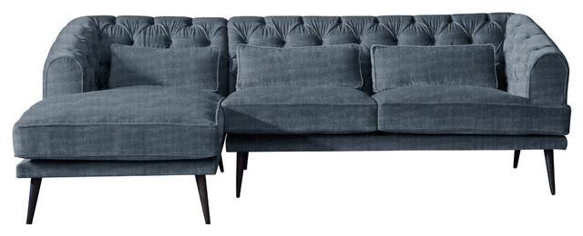 Earl Grey Chaise Sofa, Windsor, 3 Seater, Left Hand Facing