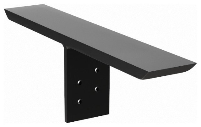 Black Countertop Support Bracket, T-Bracket, 18"