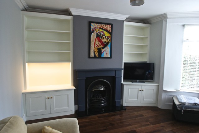 Sheffield Victorian fitted alcove  units in off white 