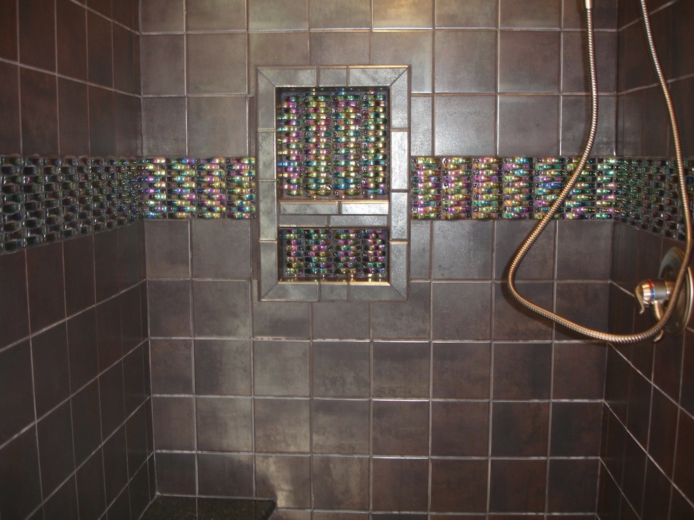 Example of a transitional bathroom design in Charlotte