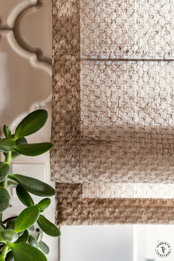 Уютное текстильное оформление загородного дома