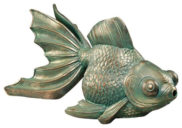 Butterfly Koi Piped Statue