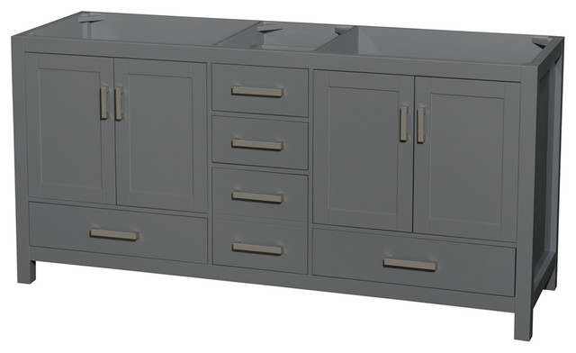 Sheffield 72 Double Vanity No Mirror Transitional Bathroom Vanities And Sink Consoles By Wyndham Collection - 72 White Vanity No Top Sheffield 72 Double Vanity No Mirror Transitional Bathroom Vanities And Sink Consoles By Wyndham Collection - 72 White Vanity No Top
