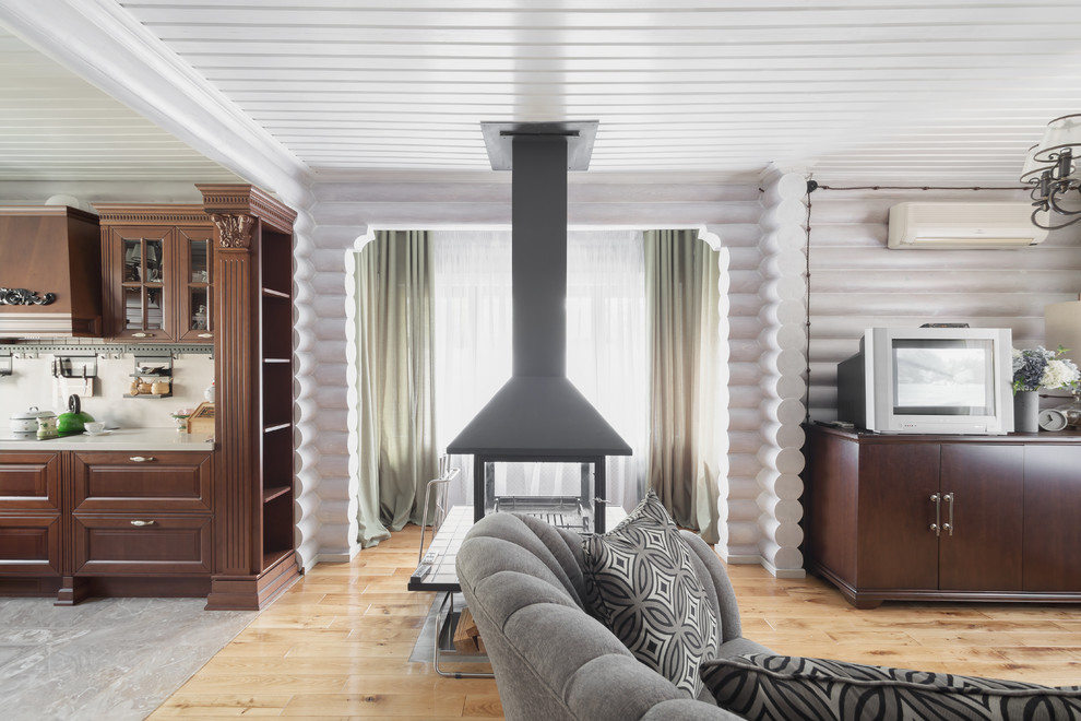 Интерьер в бревенчатом доме в Эсто-Садок