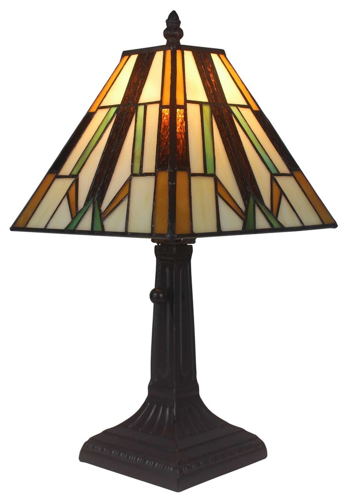Amora Lighting Am100tl08 Tiffany Style Mission Table Lamp 15 5 Tiffany Style Mission Table Lamp