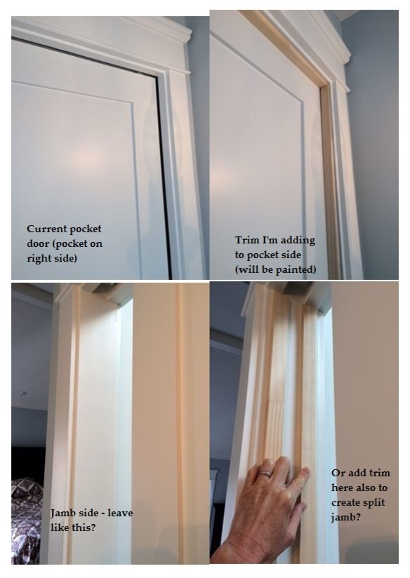 Trim on 2 or 3 sides for pocket door?
