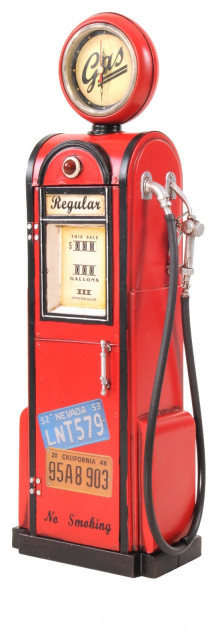 Gas Pump Clock Sculpture - Contemporary - Decorative Objects And